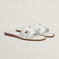 Oran sandal H leather flat slides sandal