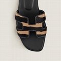        Oran sandal H leather flat slides sandal white  12
