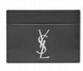 SAINT LAURENT Monogram quilted leather card holder     card wallet white 10