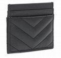 SAINT LAURENT Monogram quilted leather card holder ysl card wallet white