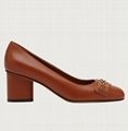 Ferragamo Gancini Court Shoes with Metal Accent Ferragamo pump brown 