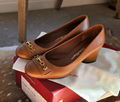 Ferragamo Gancini Court Shoes with Metal Accent Ferragamo pump brown 