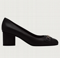 Ferragamo Gancini Court Shoes with Metal Accent Ferragamo pump brown 