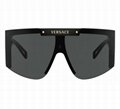 Versace Sunglasses Medusa Icon Shield Black Sunglasses versace oversized eyewear