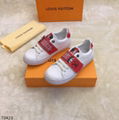 Kids Louis Vuitton Leather Strap Sneaker LV front row sneakers For kids