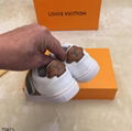 Kids Louis Vuitton Leather Strap Sneaker LV front row sneakers For kids