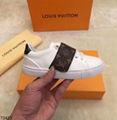 Kids Louis Vuitton Leather Strap Sneaker LV front row sneakers For kids