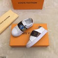 Kids Louis Vuitton Leather Strap Sneaker LV front row sneakers For kids