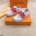 Kids Louis Vuitton Leather Strap Sneaker LV front row sneakers For kids