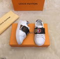 Kids Louis Vuitton Leather Strap Sneaker LV front row sneakers For kids