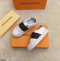 Kids Louis Vuitton Leather Strap Sneaker LV front row sneakers For kids