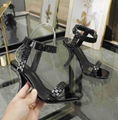 Balmain Ultima Metallic Chain Architectural-Heel Sandals Balmain buckle sandals 12