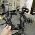 Balmain Ultima Metallic Chain Architectural-Heel Sandals Balmain buckle sandals