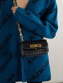 BALENCIAGA Gossip XS croc-effect leather shoulder bag Ladies Gossip Bag Bags 