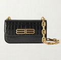 BALENCIAGA Gossip XS croc-effect leather shoulder bag Ladies Gossip Bag Bags 