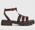        Clea triomphe gladiator chunky sandal in vegetal calfskin 14