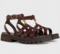 CELINE Clea triomphe gladiator chunky sandal in vegetal calfskin