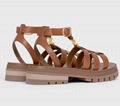 CELINE Clea triomphe gladiator chunky sandal in vegetal calfskin