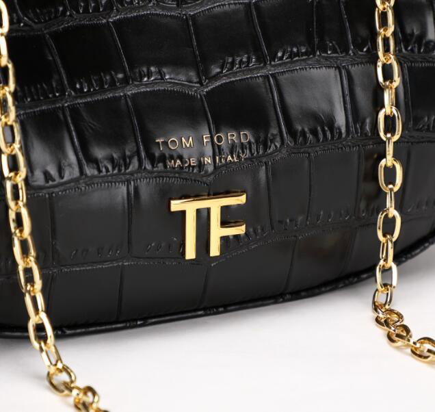 Tom ford Loop Mini Croc effect Leather Tote Tom Ford Mini Chain bag  3