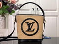 Louis Vuitton SAINT JACQUES Tote LV Synthetic knitted raffia handbags for summer