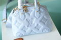               Women Alma BB Handbag Blue Quilted Embroidered Smooth Calf     ote 4