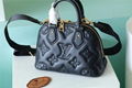               Women Alma BB Handbag Blue Quilted Embroidered Smooth Calf     ote 6