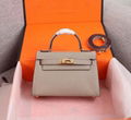 Hermes epsom mini kelly bag pink Hermes logo shoulder bag