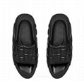 Balmain B-it Quilted Leather Slides White Balmain Puffy Sandals flip flops  