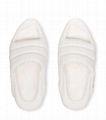 Balmain B-it Quilted Leather Slides White Balmain Puffy Sandals flip flops  