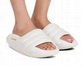 Balmain B-it Quilted Leather Slides White Balmain Puffy Sandals flip flops   4