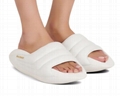 Balmain B-it Quilted Leather Slides White Balmain Puffy Sandals flip flops  