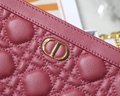 DIOR CARO ZIPPED POUCH WITH CHAIN DIOR CLUTCH 
