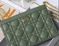 DIOR CARO ZIPPED POUCH WITH CHAIN DIOR CLUTCH 
