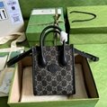 Gucci Dionysus GG super mini bag in black and ivory denim gucci chain bags