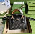 Gucci Dionysus GG super mini bag in black and ivory denim gucci chain bags