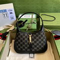 Gucci Dionysus GG super mini bag in black and ivory denim gucci chain bags