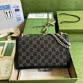 Gucci Dionysus GG super mini bag in black and ivory denim gucci chain bags