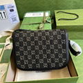 Gucci Dionysus GG super mini bag in black and ivory denim gucci chain bags