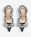 MACH & MACH Double Bow crystal-embellished leather and PVC heeled sandals 2