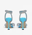 MACH & MACH Double Bow crystal-embellished leather and PVC heeled sandals