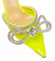 MACH & MACH Double Bow crystal-embellished leather and PVC heeled sandals