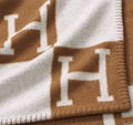 Hermes Avalon throw blanket H jacquard woven wool and cashmere blanket 