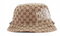 Gucci x The North Face GG Canvas Bucket Hat Beige/Ebony Fashion Caps