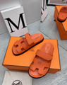 Men's Hermes Chypre brown sandals cheap strap sandal