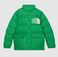 The North Face x Gucci down coat Green Men padded jacket 