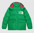 The North Face x Gucci down coat Green Men padded jacket 