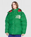 The North Face x Gucci down coat Green Men padded jacket 