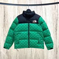 The North Face x Gucci down coat Green Men padded jacket 