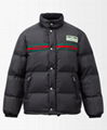 GUCCI Web Stripe nylon-shell quilted down jacket men down coats 