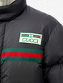 GUCCI Web Stripe nylon-shell quilted down jacket men down coats 